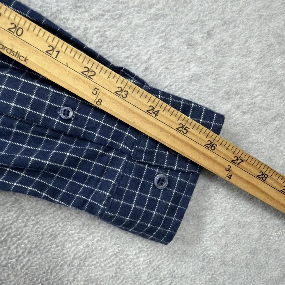 North Face Shirt‎ Mens Small Navy Blue Windowpane Check Arroyo Flannel NEW